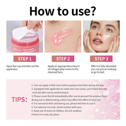 Anti Aging Collagen Face Cream 100ml Niacinamide Moisturizer Hydrating Gel For Tightening Soothing Firmness Skincare - ShoreCo.Shop