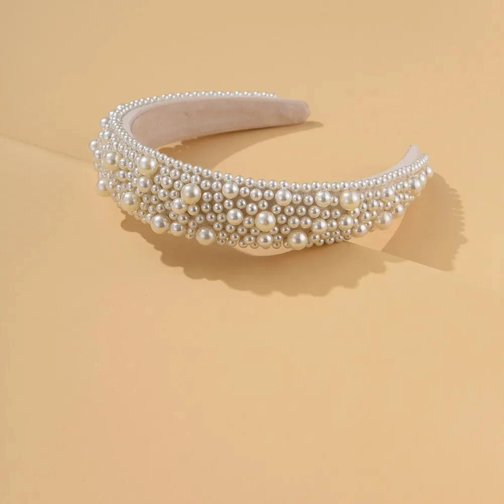 Headband For Women Wedding Bridal Hair Accessories Handmade Wide Hair Hoop Girls Headwear Wedding 2023 Jewelry White Pearl    Your Coastal Marketplace | Shoreshopper.com