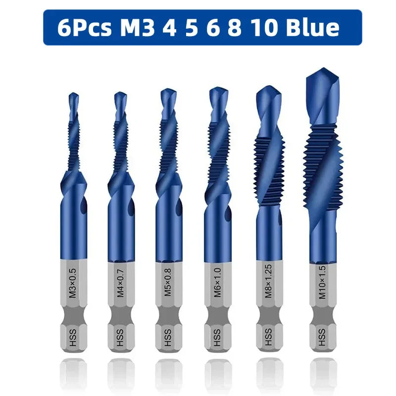 LiYu Shank Titanium Plated HSS Screw Thread Metric Tap Drill Bits Screw Machine Compound Tap M3 M4 M5 M6 M8 M10 Hand Tools    Home Decor Supply | Online Retail | ShoreShopper.com