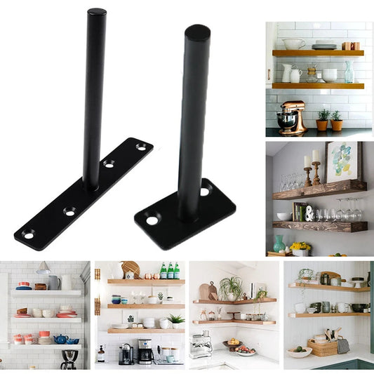 T Shape Concealed Shelf Brackets Floating  Wall Shelf Supports Screw Mounting Plate Multi sizes Metal Brackets    Home Decor Supply | Online Retail | ShoreShopper.com