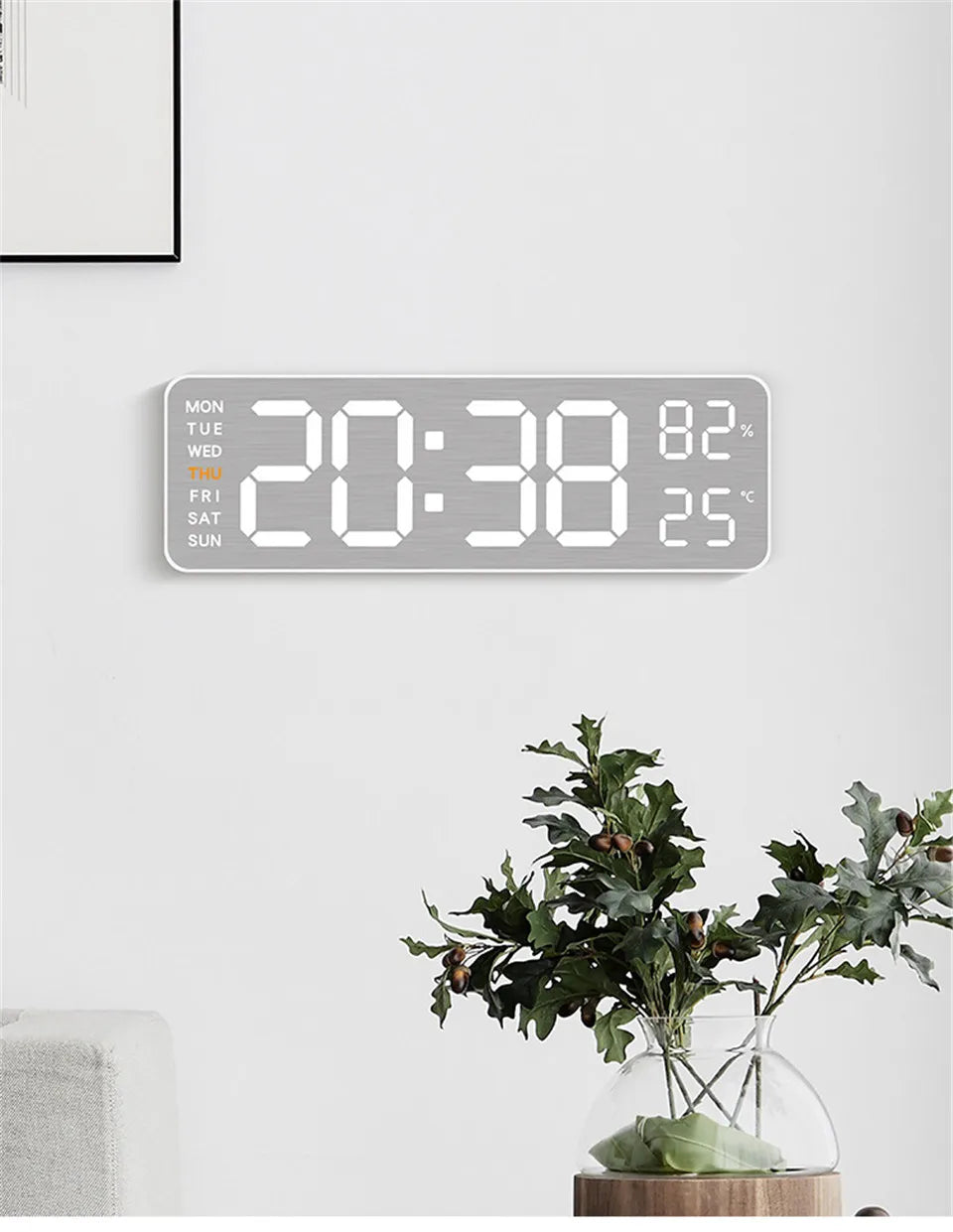 Mirror Brushed Finish Wall Clock Premium Modern Home Wall Clock    Home Decor Supply | Online Retail | ShoreShopper.com