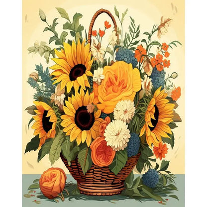 GATYZTORY Paint By Number yellow Flower Landscape Oil Painting On Canvas Floral Handmade Modern Diy Unique Gift    Home Decor Supply | Online Retail | ShoreShopper.com