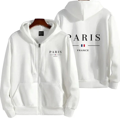 Paris Printing Men's Hoodie Outerwear Hot Sales Loose Zipper Tops Sports jogging Cost Casual Fashion Mens Sweatshirt Clothing    Home Decor Supply | Online Retail | ShoreShopper.com