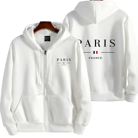Paris Printing Men's Hoodie Outerwear Hot Sales Loose Zipper Tops Sports jogging Cost Casual Fashion Mens Sweatshirt Clothing    Home Decor Supply | Online Retail | ShoreShopper.com
