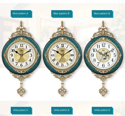 Retro European Style Wall Clock Watch Living Room Mute Pendulum Clock Elegant Taste Family Gift Art Decoration    Home Decor Supply | Online Retail | ShoreShopper.com
