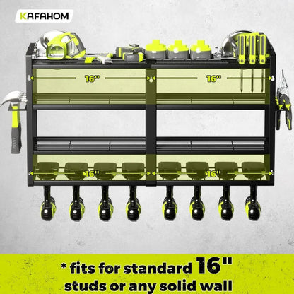 4 Layer Heavy Duty Metal Power Tool Storage Rack,Garage Tool Organizer and Storage with Screwdriver Holder Holder/Hammer Holder    Home Decor Supply | Online Retail | ShoreShopper.com