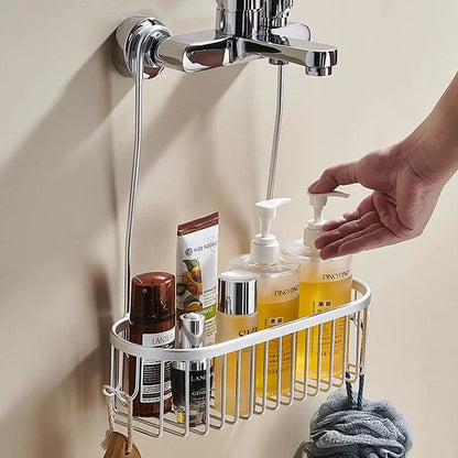Aluminium Bathroom Shelf Without Drilling Shower Shelf Shelves Shampoo Holder Basket Storage Organizer Bathroom Accessories    Home Decor Supply | Online Retail | ShoreShopper.com