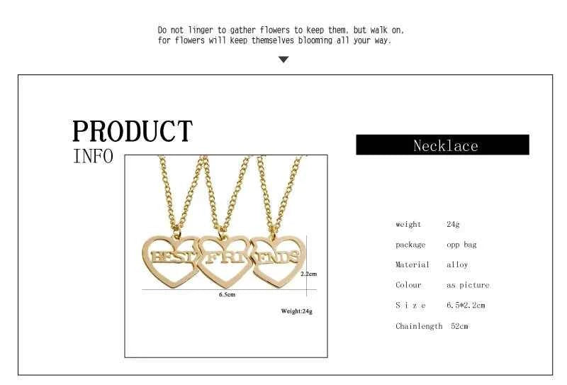 New Best Friends Necklace For Women Girls Broken Heart Puzzle Musical Note Pendant Necklaces BFF Friendship Forever Jewelry Gift
