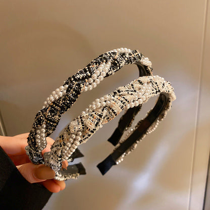 Pearl Wrapped Headwear for Women Texture Retro Headbands Temperament Fashion Luxury Designer Hair Accessories 2023 New In    Your Coastal Marketplace | Shoreshopper.com