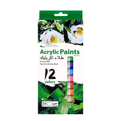 12Color Acrylic Paint Set 12ml Tubes Waterproof Art Supplies for Beginner Artists DIY Painting on Canvas Wall Art Craft Projects    Home Decor Supply | Online Retail | ShoreShopper.com
