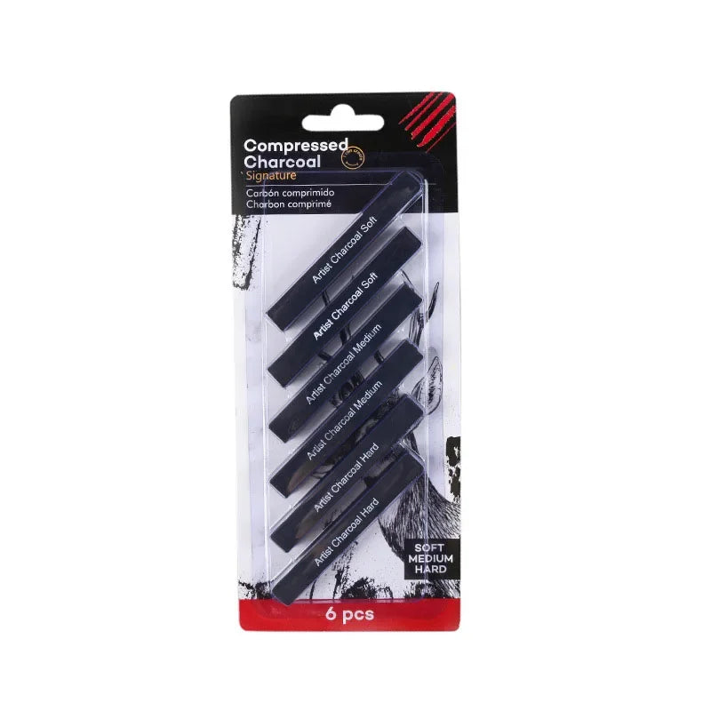 6pcs Set Square Sketch Carbon Stick Compressed Carbon Bar Drawing Carbon Pen Artist Drawing Carbon Bar Carbon Bar Art Supplies    Home Decor Supply | Online Retail | ShoreShopper.com