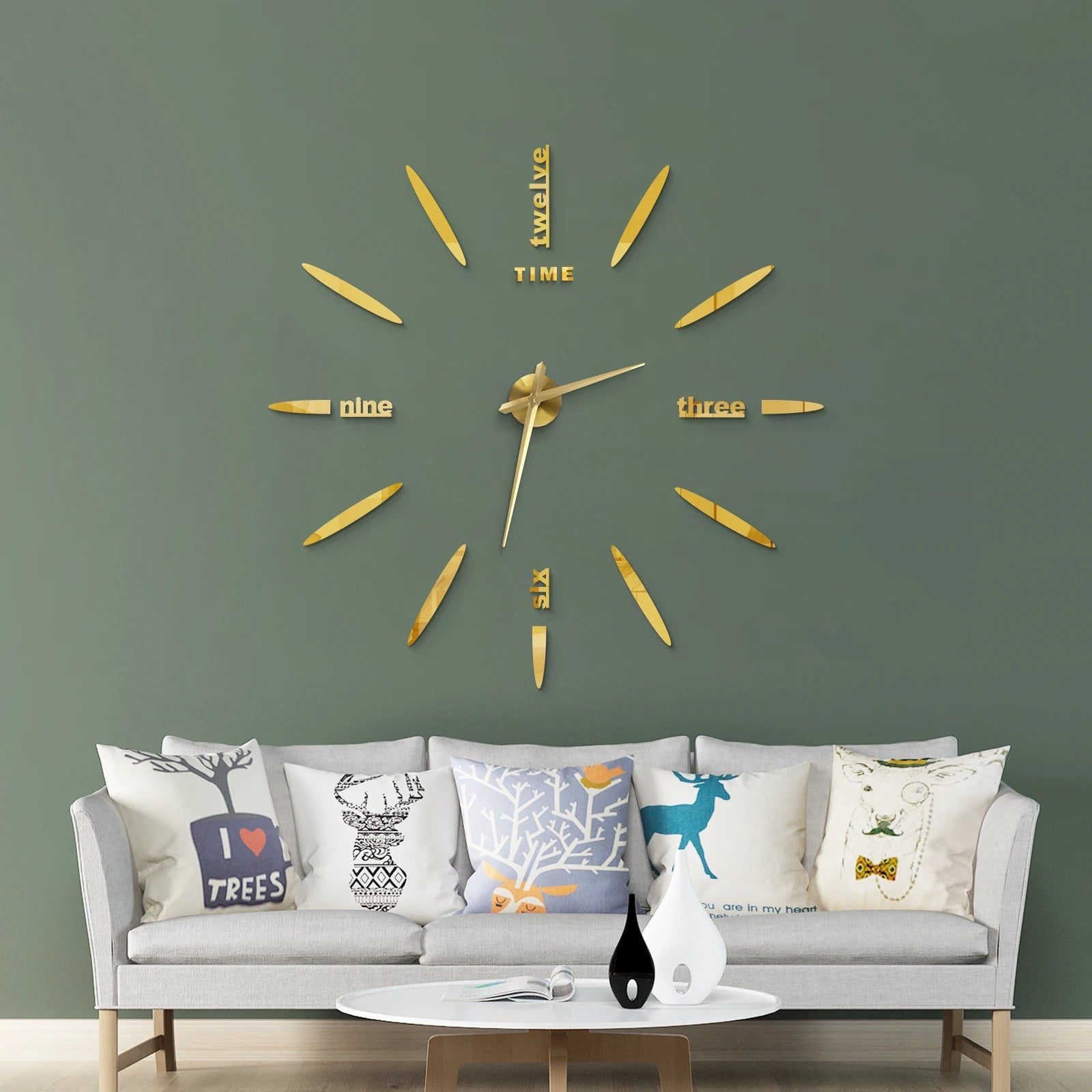Large Wall Clock Quartz Needle 3D DIY 27" 37" or 47" Wall Clock    Home Decor Supply | Online Retail | ShoreShopper.com