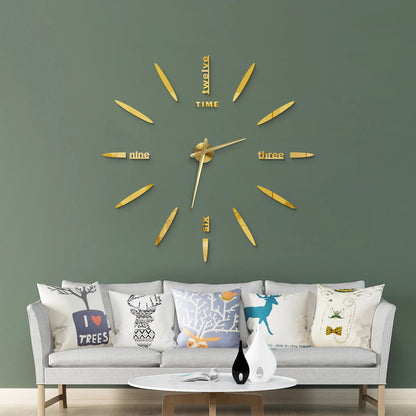 Large Wall Clock Quartz Needle 3D DIY 27" 37" or 47" Wall Clock    Home Decor Supply | Online Retail | ShoreShopper.com