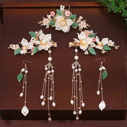1 Set Ancient Headwear Hairpins Complete Super Immortal Made Headwear New Simple Pink flower Children's Ancient Headwear    Your Coastal Marketplace | Shoreshopper.com