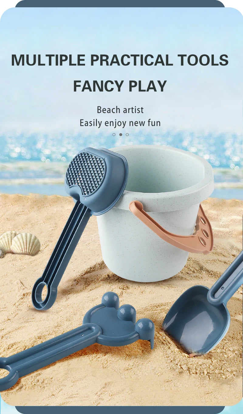 9 pieces beach toys beach bucket set A bucket, filter, accessories for homemade ice cream Can make ice ball Beach travel to    Your Coastal Marketplace | Shoreshopper.com
