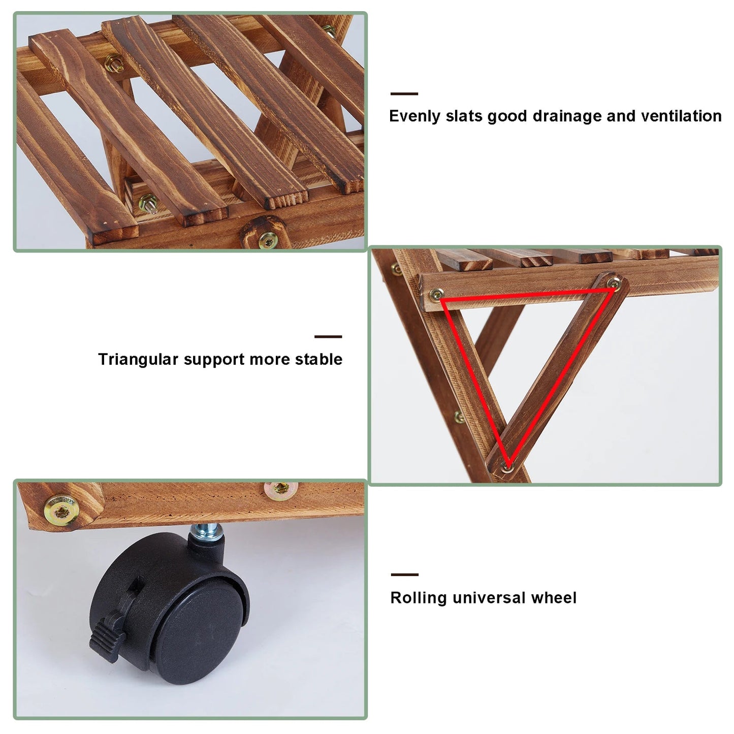 Movable Wood Plant Stand, Triangular Shelf, Flower Pot, Storage Holder, Garden Display, Shelving Rack, Outdoor, Indoor, 6 Tier    Home Decor Supply | Online Retail | ShoreShopper.com