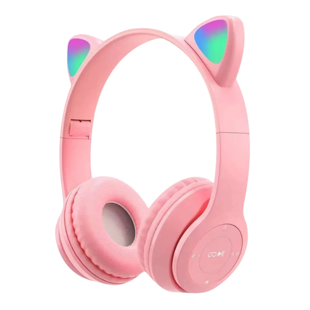 Wireless Headphones Cat Ear Gaming Headset Glow Light Bluetooth-Compatible Helmets Cute Over-Ear Headsets for Kids and Adult    Home Decor Supply | Online Retail | ShoreShopper.com
