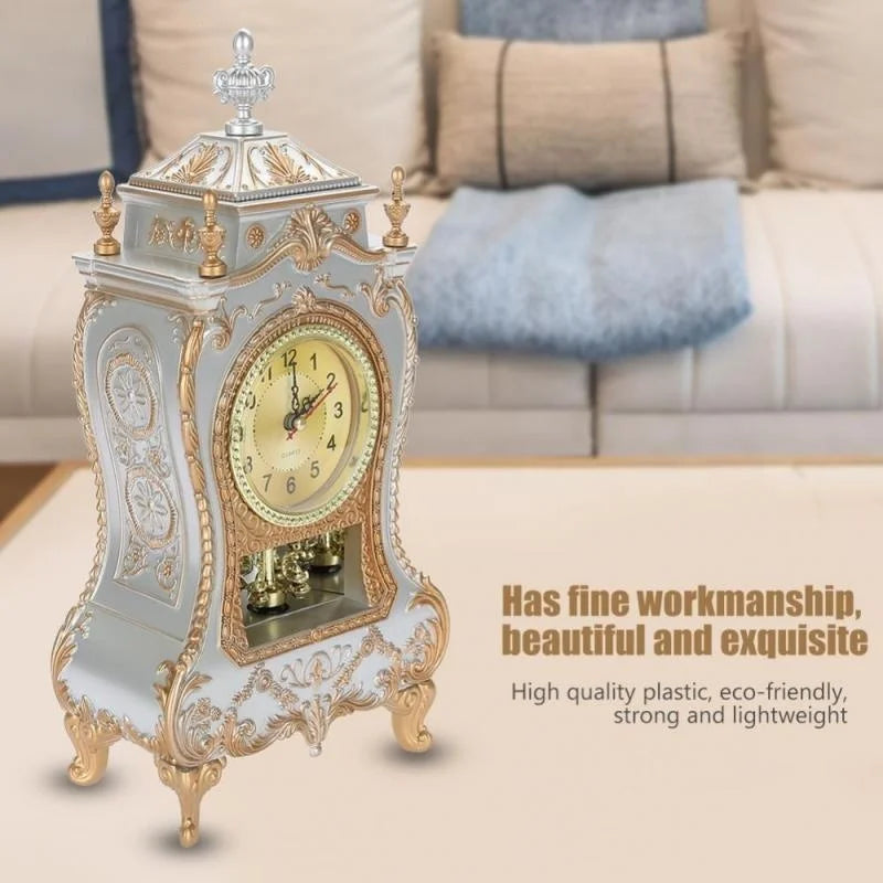 Desk Alarm Clock Vintage Clock Classical Royalty Sitting Room Desk Imperial Furnishing Creative Sit Pendulum Clock    Home Decor Supply | Online Retail | ShoreShopper.com