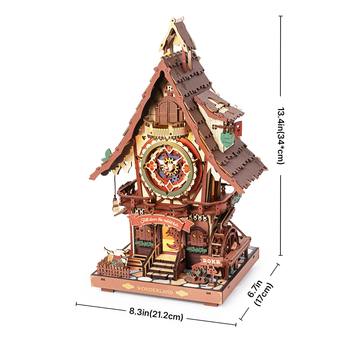 Robotime ROKR Cuckoo Clock Mechanical 3D Wooden Puzzle Christmas Cuckoo Clock Building Kit Holiday DIY Project for Teens Adults    Home Decor Supply | Online Retail | ShoreShopper.com