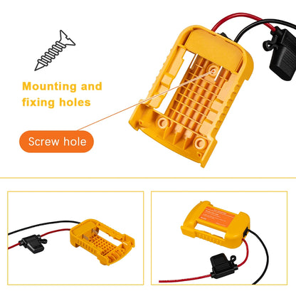 External Battery Adapter Converter for DEWALT 18V/20V/54V Battery DIY Power Tool box mod Plug accessories kit electric extension - ShoreCo.Shop