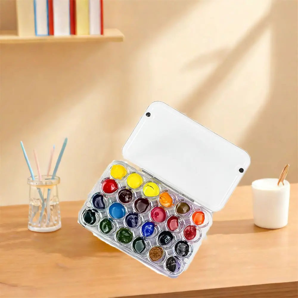 Art Supplies 24 Grids Mini Watercolor Palette Transparent Empty Watercolor Paint Tray Sealed Acrylic Paint Box Student Outing    Home Decor Supply | Online Retail | ShoreShopper.com