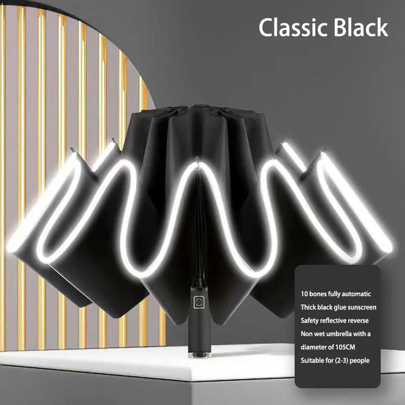 Lenovo Umbrella Windproof Strong With Reflective Stripe Reverse Automatic Fold Umbrella UV Umbrella Insulation Portable Parasol    Your Coastal Marketplace | Shoreshopper.com