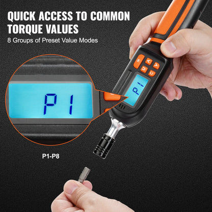 SucceBuy 1/4" Digital Torque Screwdriver Drive Screwdriver Torque Wrench with Bits& Case Electrician Torque Screwdriver with LCD - ShoreCo.Shop