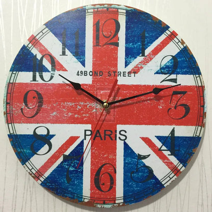 Creative wooden wall clock 30cm MDF density board silent quartz clock    Home Decor Supply | Online Retail | ShoreShopper.com