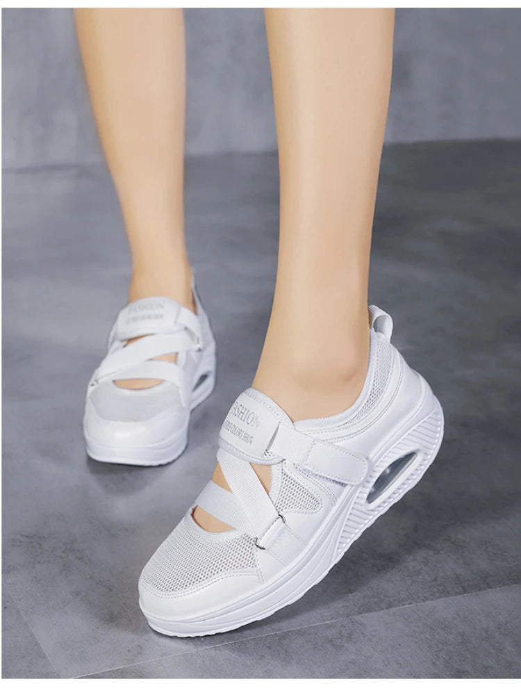 Women's Shoes 2022 Fashion Breathable Wedge Air Sneakers Lightweight Platform Sport Shoes Summer Woman Vulcanize Shoes    Your Coastal Marketplace | Shoreshopper.com