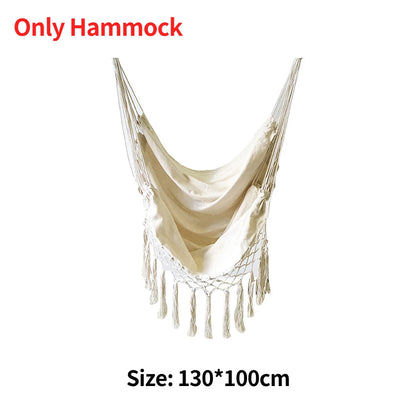 Outdoor Garden Hammock Tassel Canvas Swing Chair Hanging Bed Hiking Camping Hunting Foldable Hammock Photo Props    Home Decor Supply | Online Retail | ShoreShopper.com