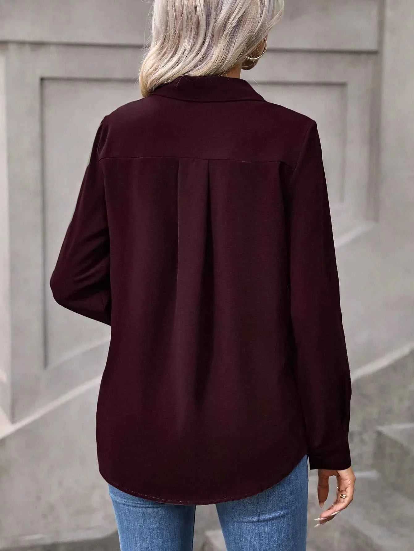 Women Shirt Blouse New Long Sleeve Turn Down Collar Solid Casual Shirt Blouse Women Tops Blouses Shirts Blusas Para Mujer