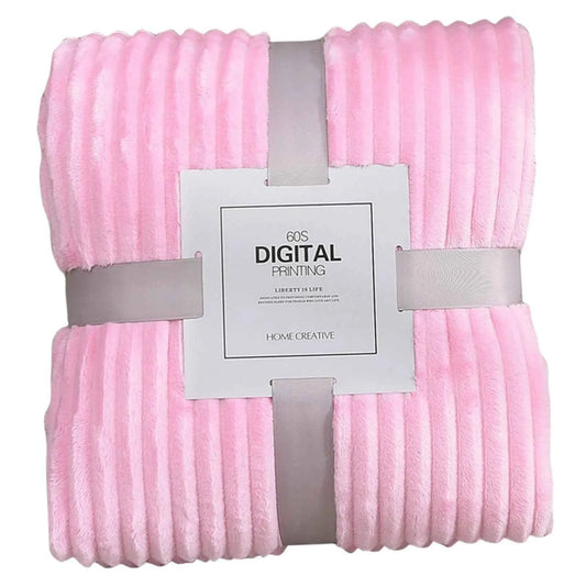 1pc Fluffy Coral Velvet Blanket Air-Conditioned Flannel Plush Comfortable Thickened and Warm Solid Color Throw Blanket Bed Cover