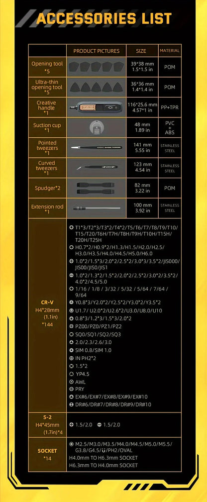 180 in 1 Precision Manual  Multifunctional Screwdriver Set Magnetic Phillips Bits Mobile iPhone & PC & Glasses Repair Tool Gift    Home Decor Supply | Online Retail | ShoreShopper.com