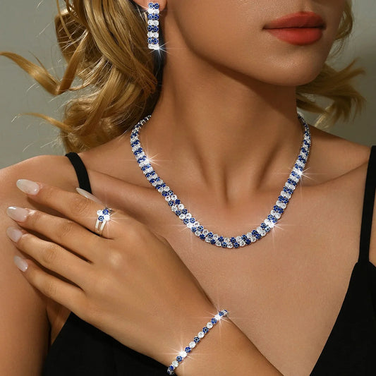 European Bridal Wedding Jewelry High Quality Earrings, Necklace, Bracelet Set, Evening Dress, Hundred Matching Accessories    Home Decor Supply | Online Retail | ShoreShopper.com