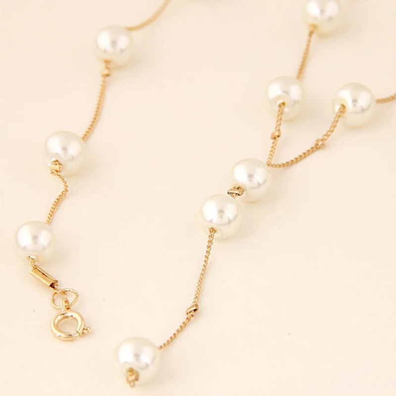 Charming White Pearl Necklace Bracelet Earring Jewelry Set Women Bridal Wedding Elegant Accessories    Home Decor Supply | Online Retail | ShoreShopper.com