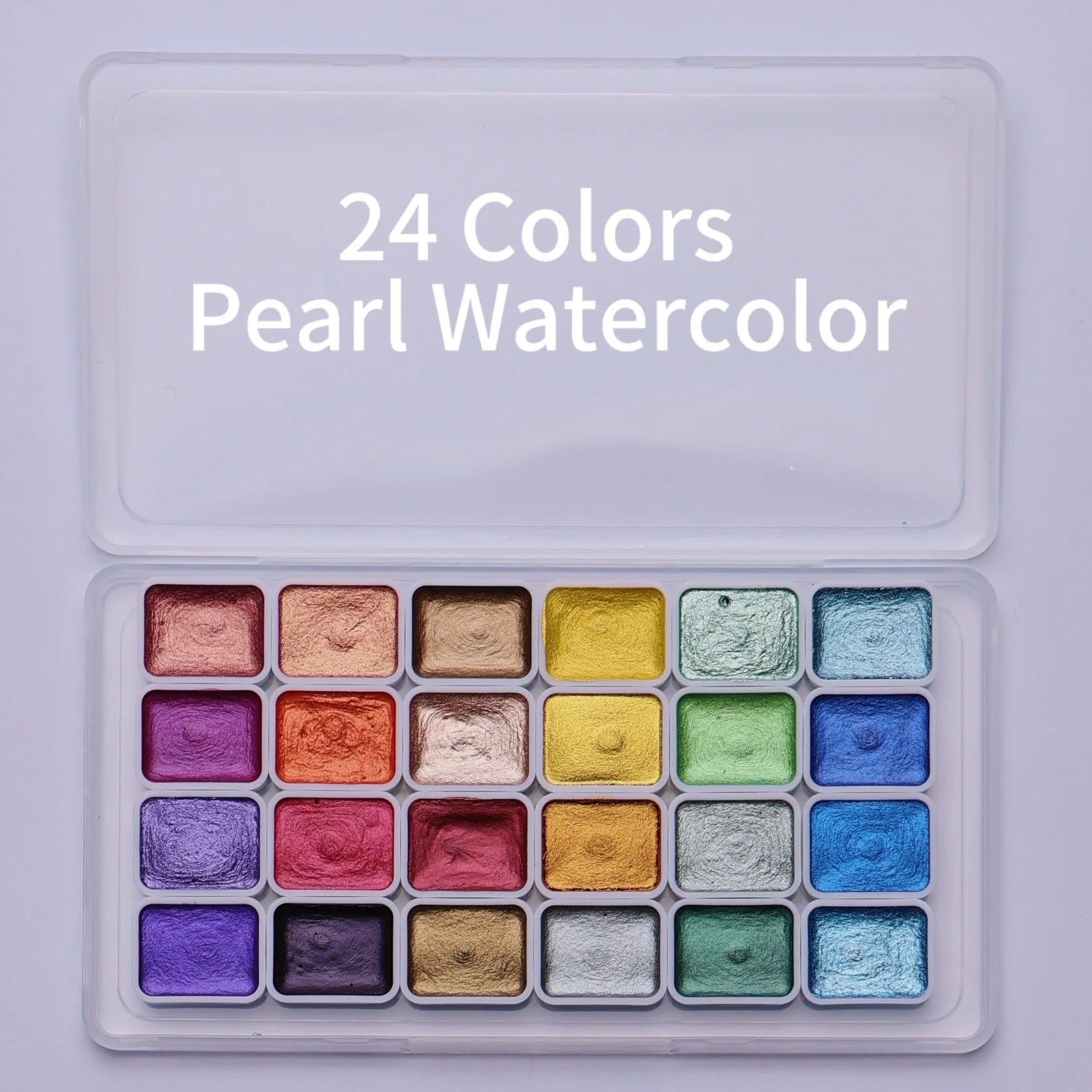 20/24/60/72 Colors Pearl Watercolor Pigment,Metallic,Shimmer,Glitter Solid Paint Mini Travel Portable Kit for Painting,Writing    Home Decor Supply | Online Retail | ShoreShopper.com