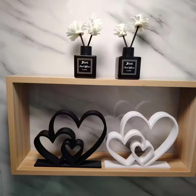 Heart-to-Heart Statue - Black & White Love Ornament, Desk & Bookshelf Decor, Valentine’s Gift, Home Decoration    Home Decor Supply | Online Retail | ShoreShopper.com