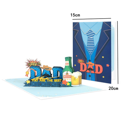 3D Pop-Up Father's Day Greeting Card Unique Handmade Gift for Dad Birthday Card with Notecard    Your Coastal Marketplace | Shoreshopper.com