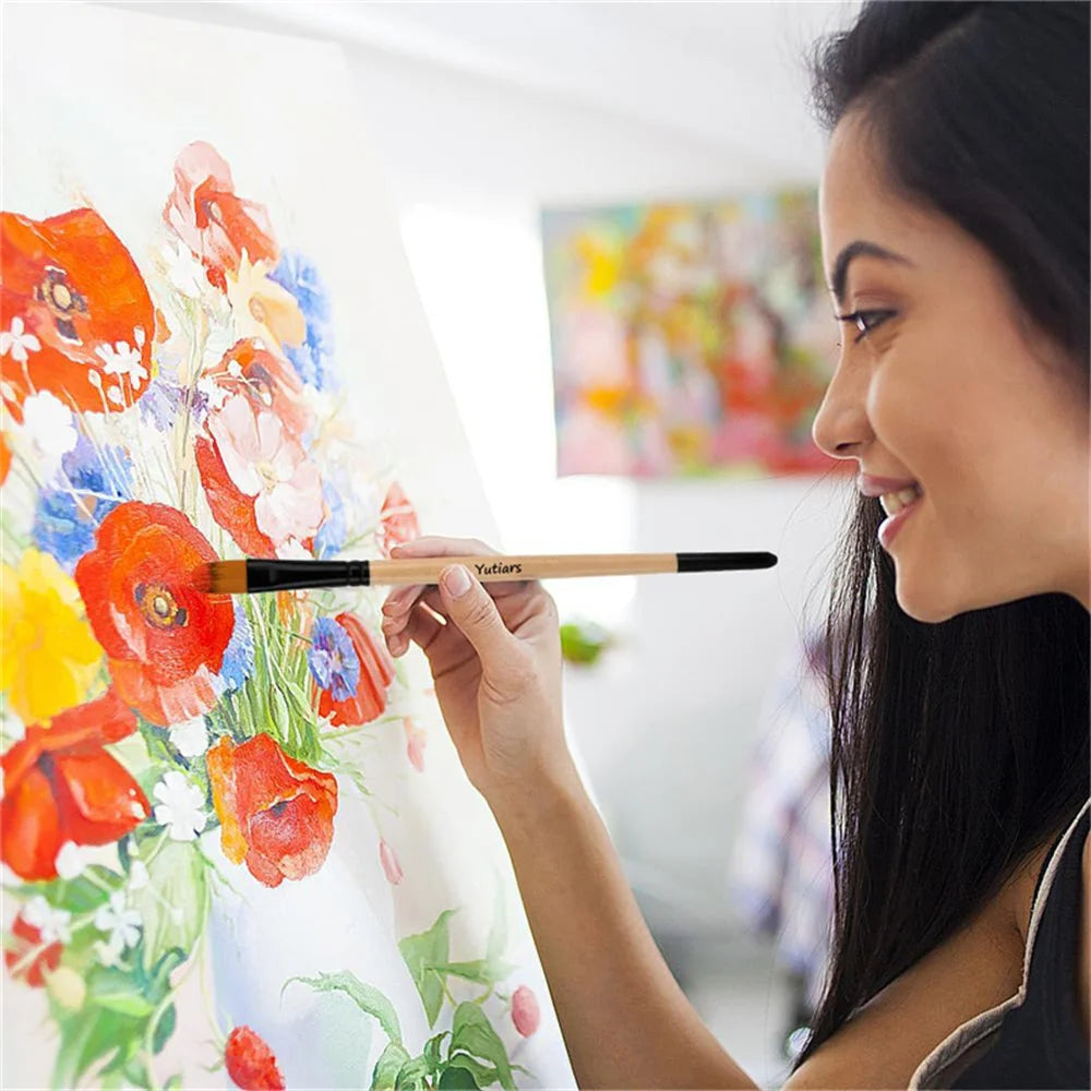 32-Piece Deluxe Multi-Purpose Art Paintbrush Set, Professional Fine Artist Wood Handle Brushes for Acrylic, Oil, Watercolor Pain    Home Decor Supply | Online Retail | ShoreShopper.com