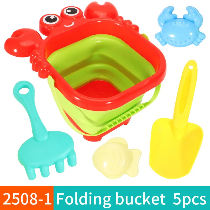 Beach Toys for Kids Sand Toys Set for Toddlers Sandbox Toys with Collapsible Bucket Shovel Rake Set Sand Molds Summer Outdoor    Your Coastal Marketplace | Shoreshopper.com