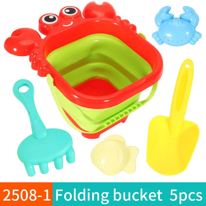 Beach Toys for Kids Sand Toys Set for Toddlers Sandbox Toys with Collapsible Bucket Shovel Rake Set Sand Molds Summer Outdoor    Your Coastal Marketplace | Shoreshopper.com