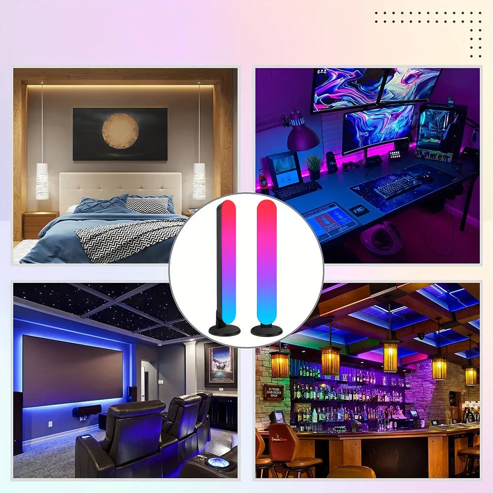 RGB Pickup Light Music Rhythm Lights Upgraded USB Rechargeable Model Christmas Decoration Desktop RGB Light Bar Music Rhythm - ShoreCo.Shop