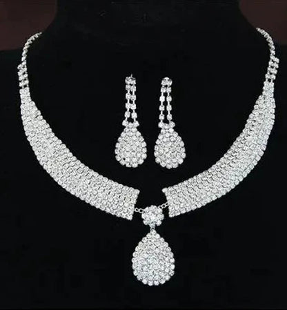 Luxurious Wedding Jewelry Sets for Bridal Bridesmaid Jewelery Drop Earring Necklace Austria Crystal Wholesale Gift    Home Decor Supply | Online Retail | ShoreShopper.com