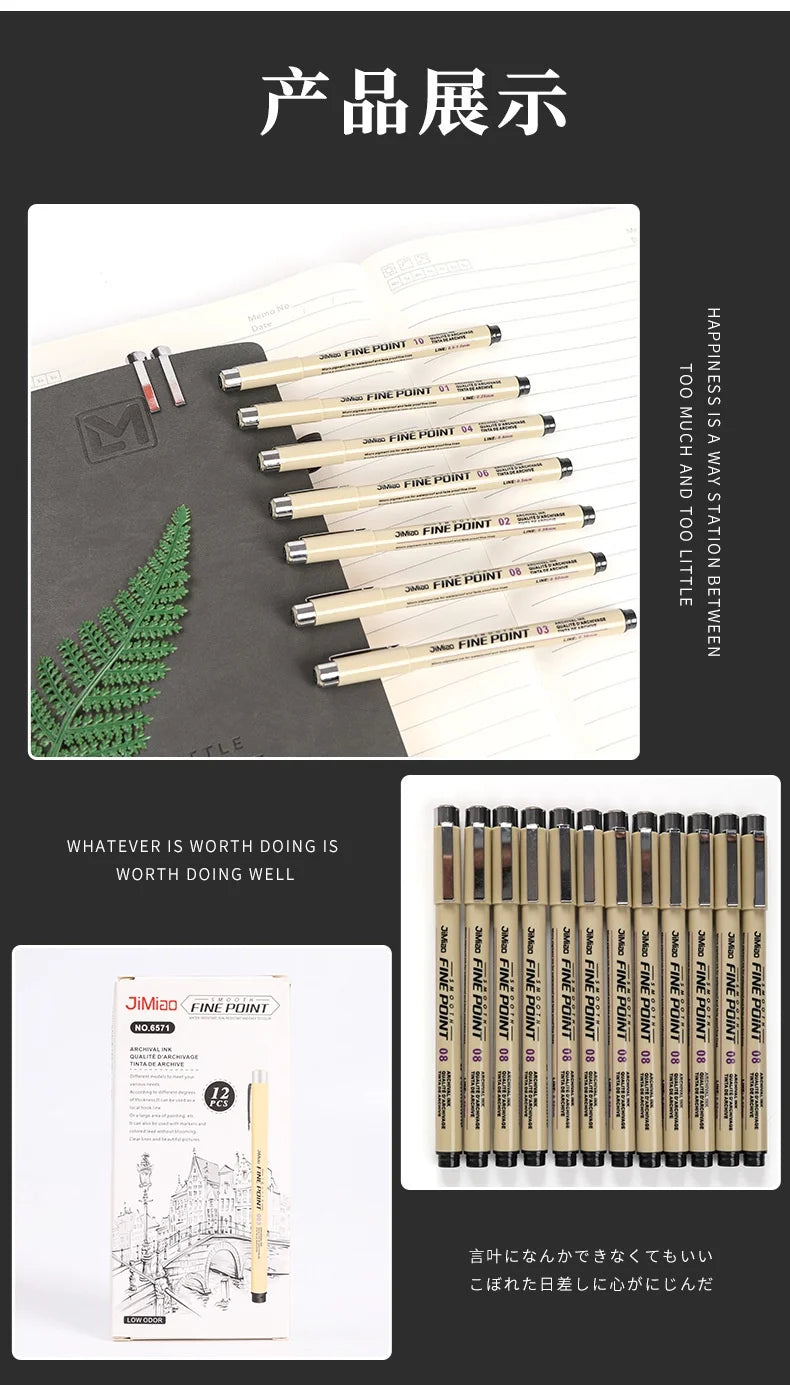 Line Drawing Pen Art Pigment Ink Drawing Waterproof Art Architecture School Supplies Paint Brushes Pinceles Painting Supplies    Home Decor Supply | Online Retail | ShoreShopper.com