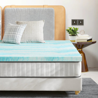JHK 2 Inch Gel Memory Foam Mattress Topper Full Size Cooling Mattress Soft and Breathable Bed Topper School Bedroom Furniture    Home Decor Supply | Online Retail | ShoreShopper.com