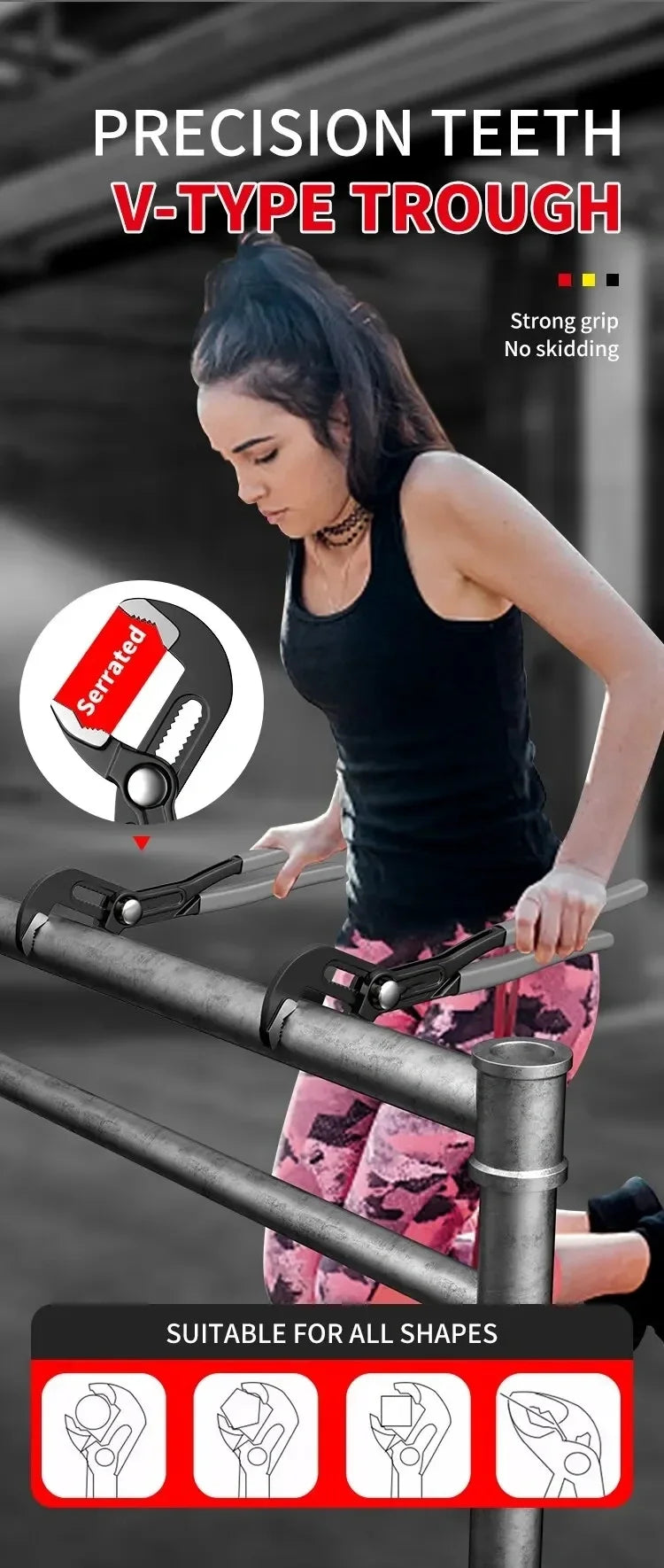Water Pump Pliers Quick-Release Plumbing Pliers Pipe Wrench Adjustable Water Pipe Clamp Pliers Household Hand Tools Multi-functi    Home Decor Supply | Online Retail | ShoreShopper.com