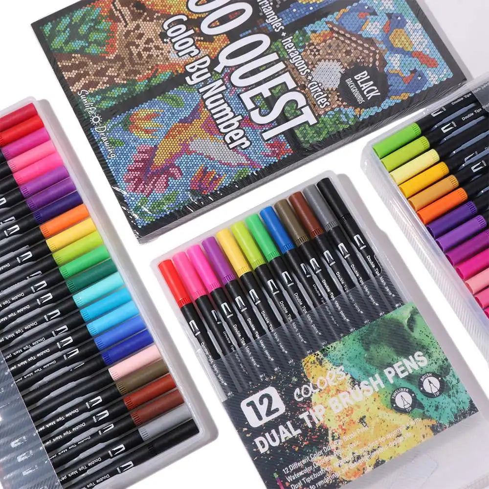 Cartoon Activity Color Painting Book Educational DIY Double-Sided Watercolor Pencil Hand Painted Quick-drying    Home Decor Supply | Online Retail | ShoreShopper.com