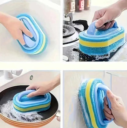 Cleaning sponge for bathroom, tile and glass stain removal - wiping brush commercial cleaning service/store