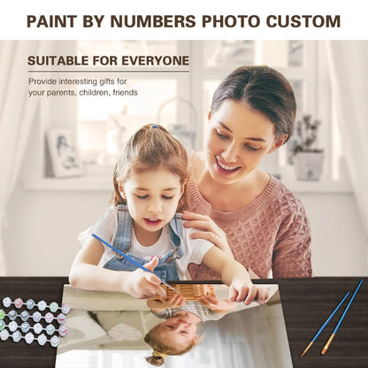 24/36 Color Personalised Paint By Numbers Photo Custom DIY Oil Painting By Number Picture Canvas Portrait Family Children Photo    Home Decor Supply | Online Retail | ShoreShopper.com