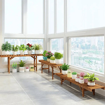 3 Tier Wood Ladder Shelf Corner Plant Stand Indoor Outdoor Flower Pot Rack    Home Decor Supply | Online Retail | ShoreShopper.com